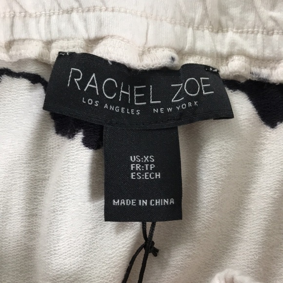 RACHEL ZOE White Black Tie Dye Skirt Size Extra Small - Picture 7 of 10